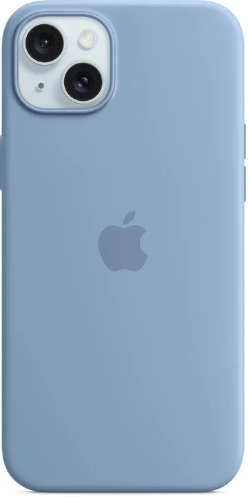 Silikónové puzdro Apple iPhone 15 Plus s MagSafe - Zimná modrá
