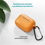 Silikónové puzdro Epico s karabínou | AirPods Pro 3 | oranžová | bezpečnostná karabína