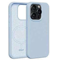 Silikónové TPU puzdro Etteri Mag pre iPhone 15 Pro svetlo modré