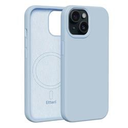 Silikónové TPU puzdro Etteri Mag pre iPhone 15 svetlo modré