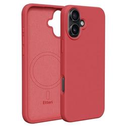 Silikónové TPU puzdro Etteri Mag pre iPhone 16 malinové