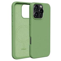 Silikónové TPU puzdro Etteri Mag pre iPhone 16 Pro svetlozelené