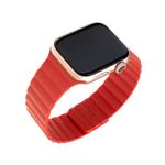Silikónový remienok FIXED Magnetic Strap s magnetickým zapínaním pre Apple Watch 38 mm/40 mm, červený FIXMST-436-RD