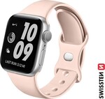 Silikónový remienok Swissten pre Apple Watch 38/40/41 mm, pieskovo ružový