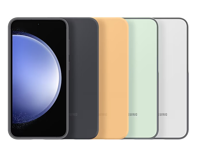 Silikónový zadný kryt Samsung pre Samsung Galaxy S23 FE svetlosivý