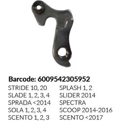 Silverback patka QT - Stride, Spectra, Splash 19 6009542305952 - Komponenty na kolo - Patky