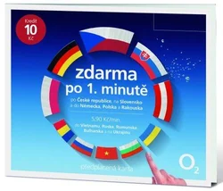 SIM karta O2 NA!DLOUHO s kreditem 10 Kč SIM karta, volání po 1. minutě do všech sítí zdarma, kredit 10 Kč SMALLPO2.10D31