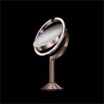 Simplehuman Kosmetické zrcátko Sensor TRIO, LED osvětlení, 1x/5x/10, dobíjecí, rose gold
