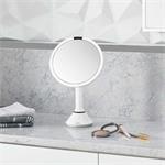 Simplehuman Kozmetické zrkadlo Sensor Touch, DUAL LED osvetlenie, 5x, dobíjateľné, biela oceľ