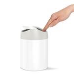 Simplehuman Mini odpadkový koš na stůl, 1,5 l, bílá ocel, CW2079