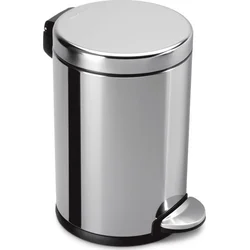 Simplehuman Pedálový odpadkový koš 4,5 l, kulatý, lesklá ocel, FPP