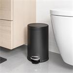 Simplehuman Pedálový odpadkový koš 4,5 l, kulatý, matná černá ocel