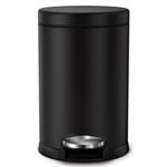 Simplehuman Pedálový odpadkový koš 4,5 l, kulatý, matná černá ocel