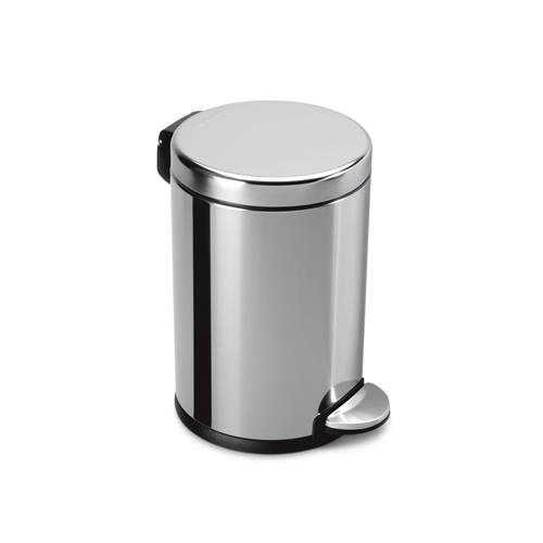 Simplehuman Pedálový odpadkový kôš 4,5 l, okrúhly, lesklá oceľ, FPP