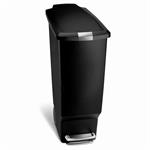 Simplehuman Pedálový odpadkový koš 40 l, úzký, černý plast