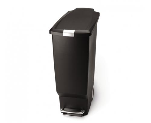 Simplehuman Pedálový odpadkový koš 40 l, úzký, černý plast