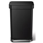 Simplehuman Pedálový odpadkový koš 45 l, matná černá ocel, kapsa na sáčky