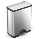 Simplehuman Pedálový odpadkový kôš 50 l, obdĺžnikový, matná oceľ, FPP