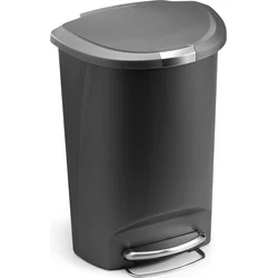 Simplehuman Pedálový odpadkový kôš 50 l, polkruhový, plastový, sivý