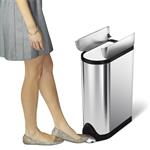 Simplehuman Pedálový odpadkový kôš, motýlové veko, 40 l