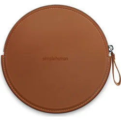 Simplehuman Puzdro so zipsom pre kozmetické zrkadlá Sensor Compact, hnedé