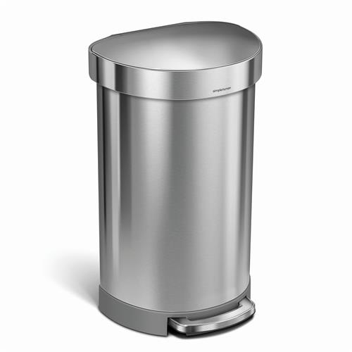 Simplehuman Simplehuman Pedálový odpadkový koš 45 l, půlkulatý, matná ocel