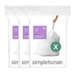 Simplehuman Vrecia na odpad 80 l, typ X, 3 x 20 ks ( 60 vriec )