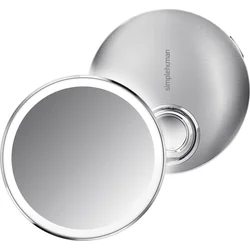 Simplehuman Vreckové kozmetické zrkadlo Sensor Compact, LED svetlo, 10x zväčšenie, nerezová oceľ