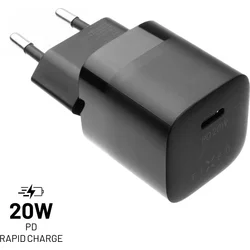 Síťová nabíječka FIXED Mini s USB-C výstupem a podporou PD, 20W, černá
