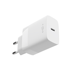 Síťová nabíječka FIXED s USB-C výstupem a podporou PD, 30W, bílá
