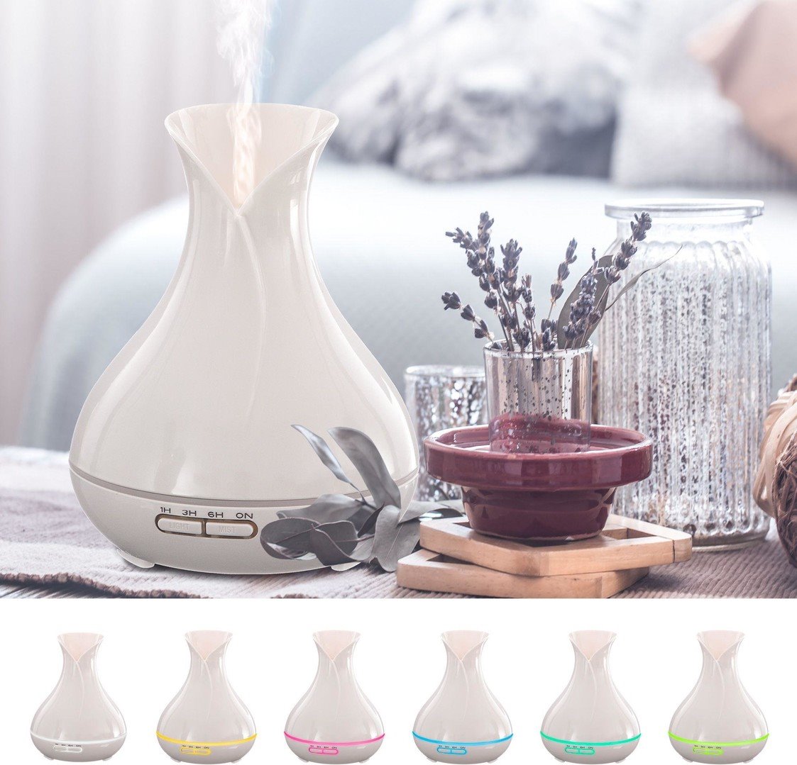 SIXTOL Aroma difuzér Vulcan biely lesk 350ml