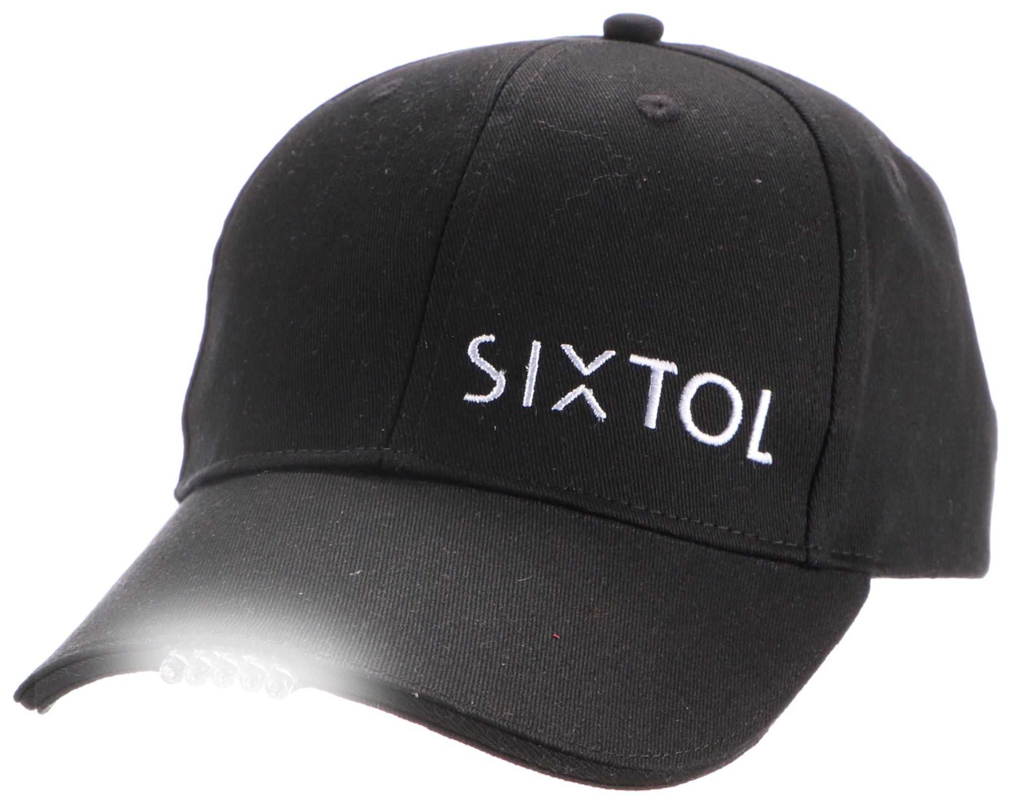 Sixtol Kšiltovka s LED světlem B-CAP 25lm, nabíjecí, USB, univerzální velikost, černá