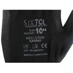 Sixtol Polyesterové pracovné rukavice čiastočne zmáčané polyuretánom GLOVE PE-PU 10"