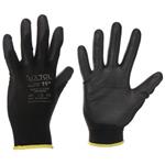 Sixtol Polyesterové pracovné rukavice čiastočne zmáčané polyuretánom GLOVE PE-PU 11"