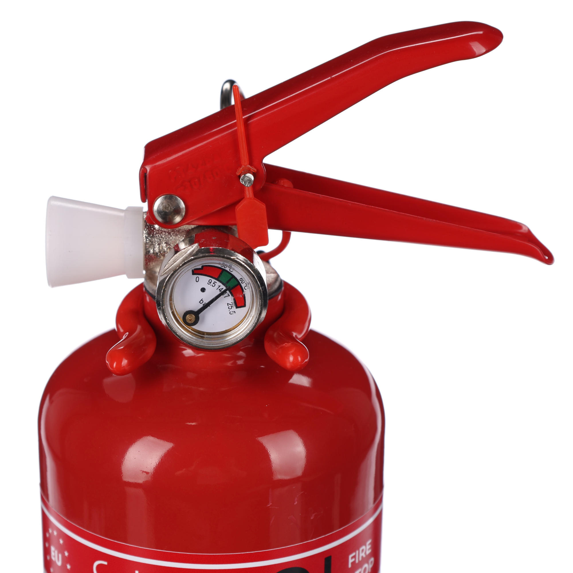 SIXTOL Práškový hasicí přístroj FIRE STOP 1 kg, ABC, celokovový, včetně kovového držáku