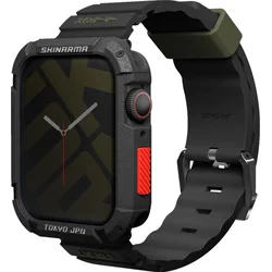 SKINARMA Shokku remienok pre Apple Watch 45/44/42 mm, čierny