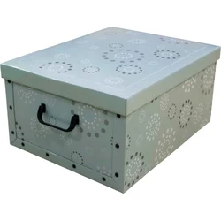 Skládací úložná krabice Compactor Ring - karton box 50 x 40 x 25 cm, zelená