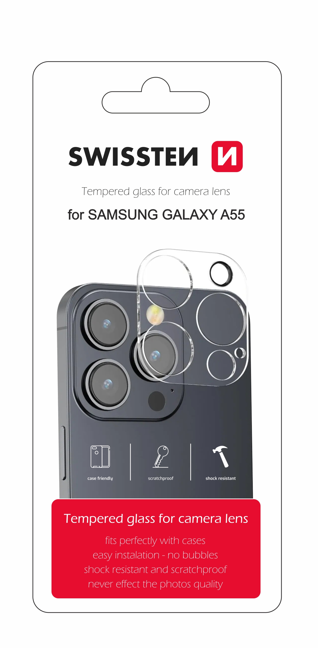Sklo na objektív pre Galaxy A55 od Swissten