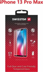 Sklo Swissten Full Glue pre Apple iPhone 13 Pro Max, čierne
