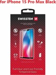Sklo Swissten Full Glue pre Apple iPhone 15 Pro Max, čierne