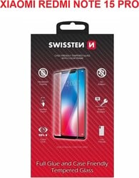 Sklo Swissten Full Glue pre Xiaomi Redmi Note 15 Pro, čierne