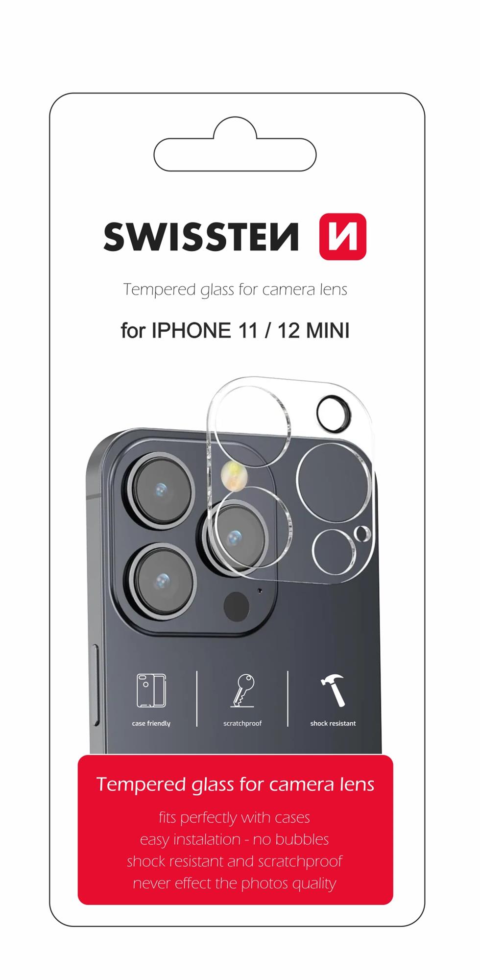Sklo Swissten na objektív iPhone 11 / 12 Mini