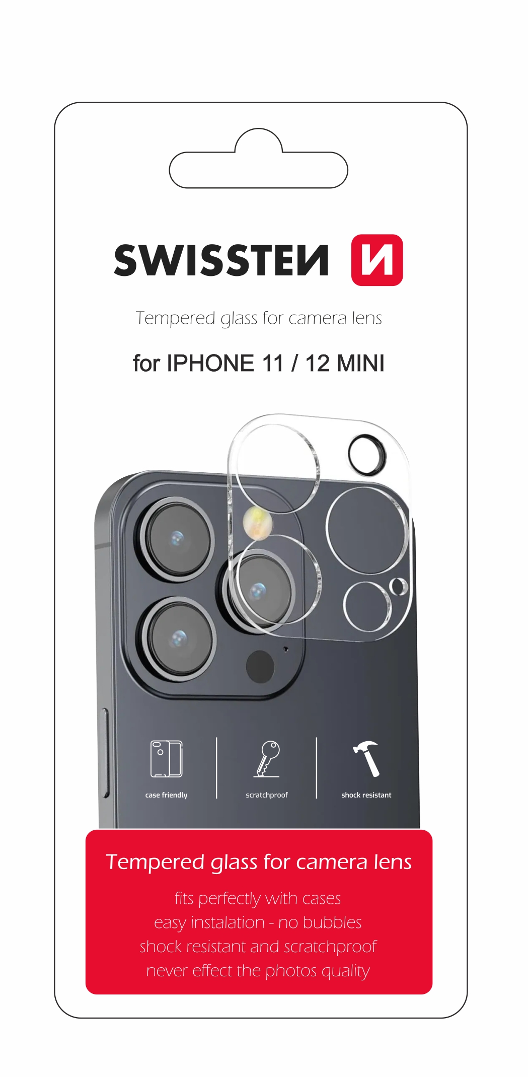 Sklo Swissten na objektív iPhone 11 / 12 Mini