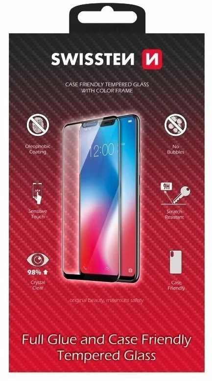 Sklo Swissten pre iPhone 14 Pro, čierne
