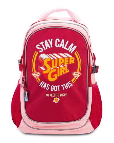 Školský batoh s pončom Supergirl - STAY CALM