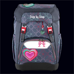 Školský batoh Step by Step GRADE Glitter Heart Hazle, certifikát AGR