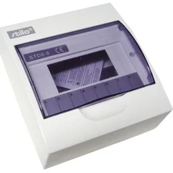 Skriňa SEZ STI614-8 pre sadrokartón, priehľadné dvere, IP30