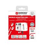 SKROSS cestovní adaptér MUV USB AC65PD, univerzální, neuzemněný, USB A+C 65W
