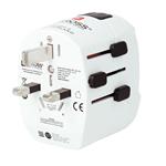 SKROSS cestovní adaptér PRO Light USB AC45PD - World, UK+USA+AUS/CN, univerzální, uzemněný, USB A+C 45W