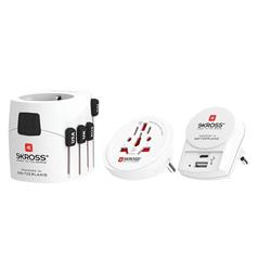 SKROSS cestovní adaptér PRO+ USB AC30PD, univerzální, uzemněný, USB A+C 30W PD